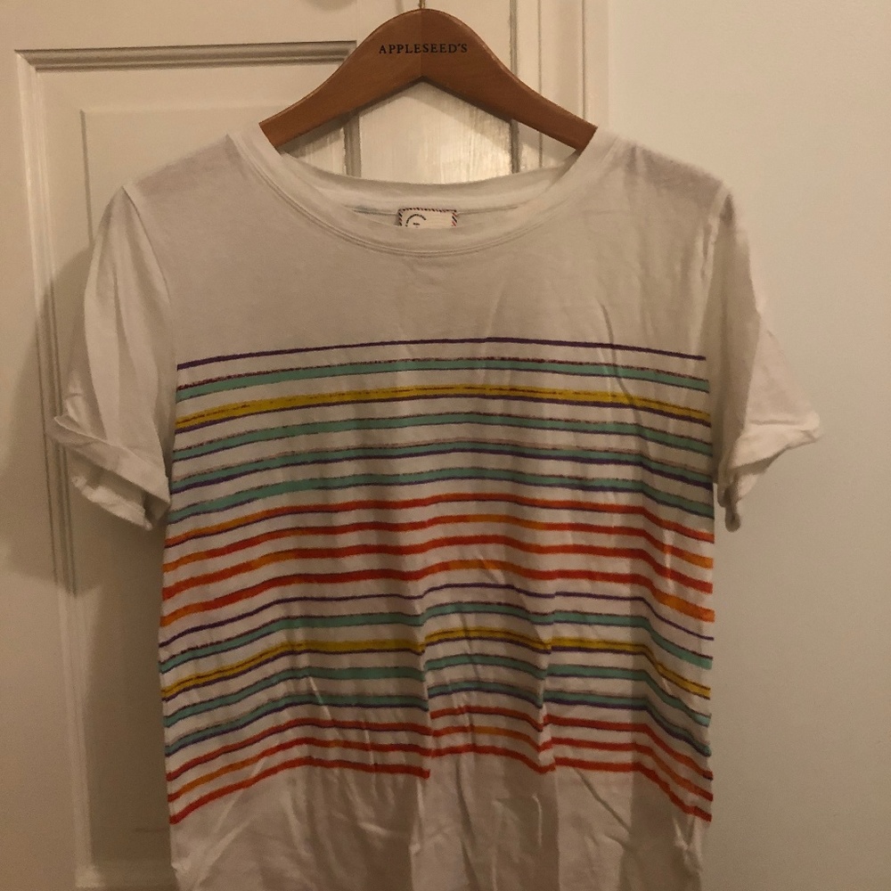 striped anthropologie t-shirt